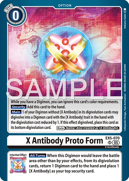 X Antibody Proto Form &mdash; Digimon Card Game card