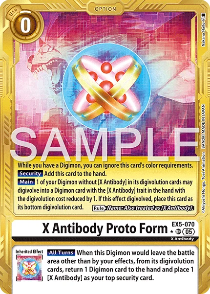X Antibody Proto Form &mdash; Digimon Card Game card