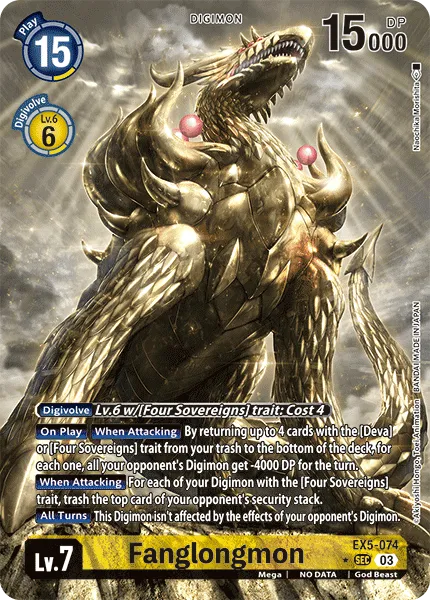 Fanglongmon &mdash; Digimon Card Game card