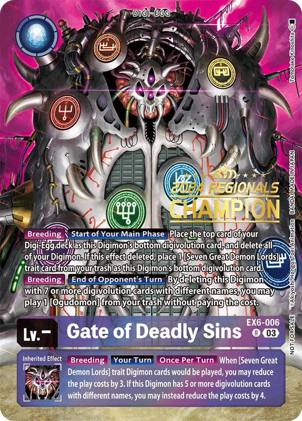Gate of Deadly Sins &mdash; Digimon Card Game card