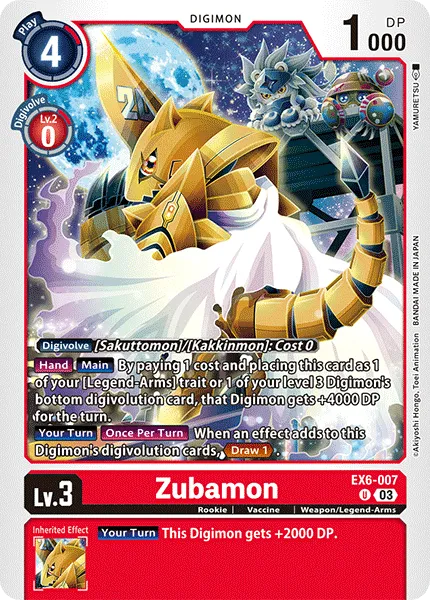 Zubamon &mdash; Digimon Card Game card