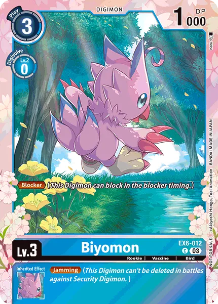 Biyomon &mdash; Digimon Card Game card