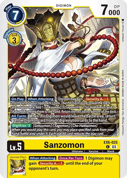 Sanzomon &mdash; Digimon Card Game card