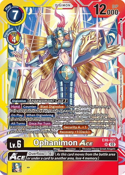 Ophanimon ACE &mdash; Digimon Card Game card