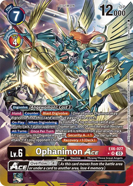 Ophanimon ACE &mdash; Digimon Card Game card