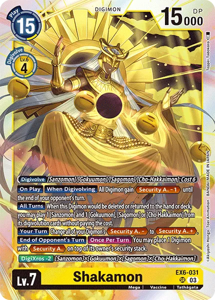 Shakamon &mdash; Digimon Card Game card