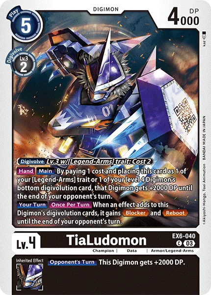 TiaLudomon &mdash; Digimon Card Game card