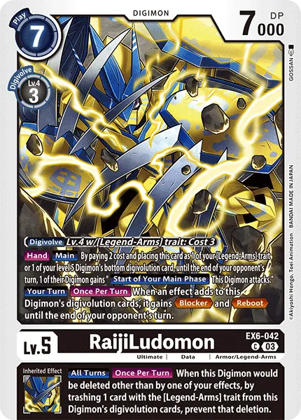 RaijiLudomon &mdash; Digimon Card Game card