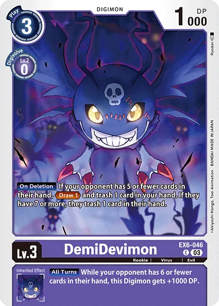 DemiDevimon &mdash; Digimon Card Game card