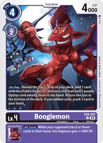 Boogiemon &mdash; Digimon Card Game card
