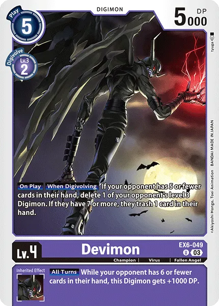 Devimon &mdash; Digimon Card Game card