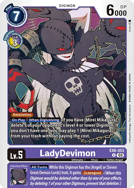 LadyDevimon &mdash; Digimon Card Game card