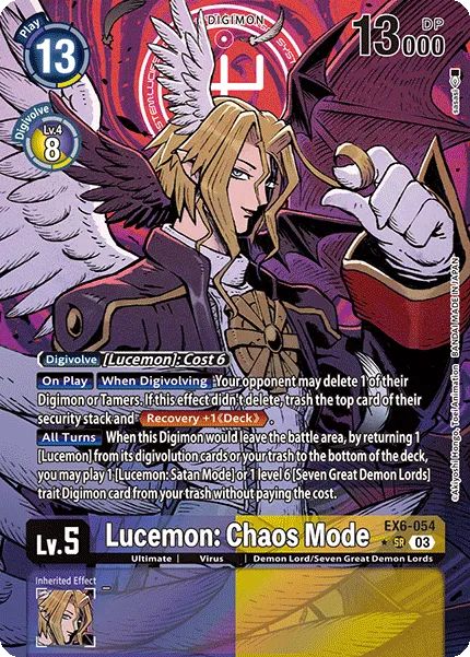 Lucemon: Chaos Mode &mdash; Digimon Card Game card