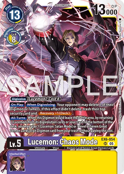 Lucemon: Chaos Mode &mdash; Digimon Card Game card