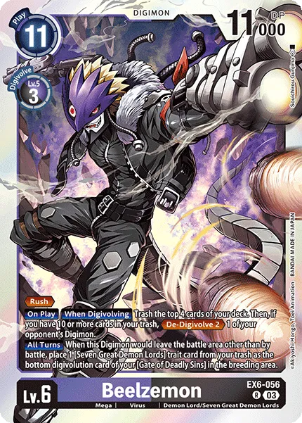 Beelzemon &mdash; Digimon Card Game card