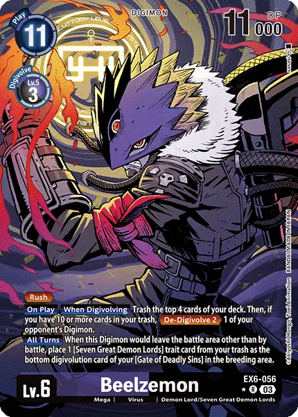 Beelzemon &mdash; Digimon Card Game card