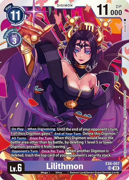 Lilithmon &mdash; Digimon Card Game card