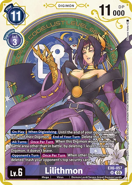 Lilithmon &mdash; Digimon Card Game card