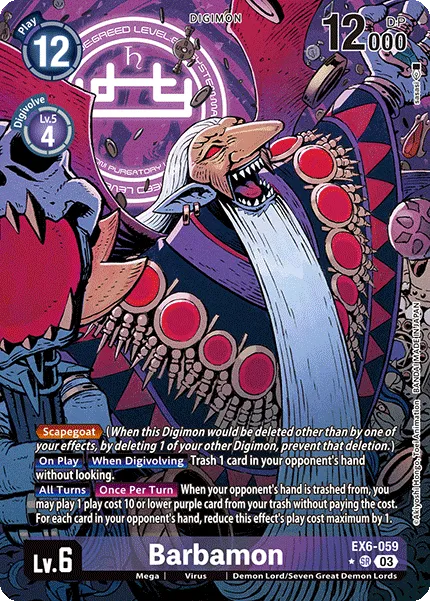 Barbamon &mdash; Digimon Card Game card