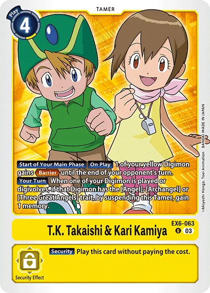 T.K. Takaishi & Kari Kamiya &mdash; Digimon Card Game card