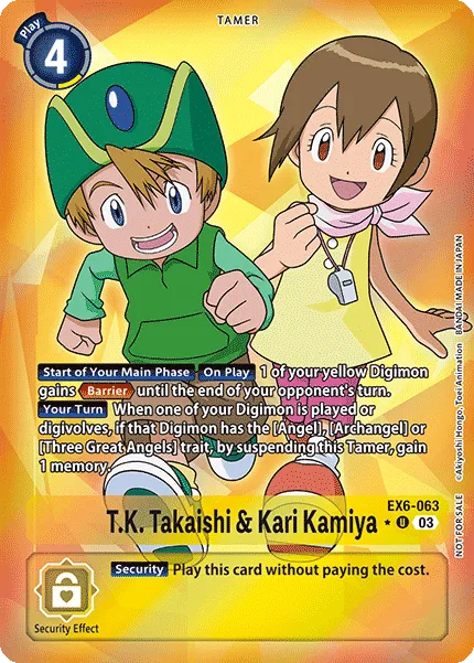 T.K. Takaishi & Kari Kamiya &mdash; Digimon Card Game card