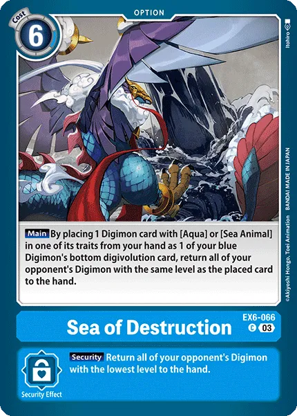 Sea of Destruction &mdash; Digimon Card Game card