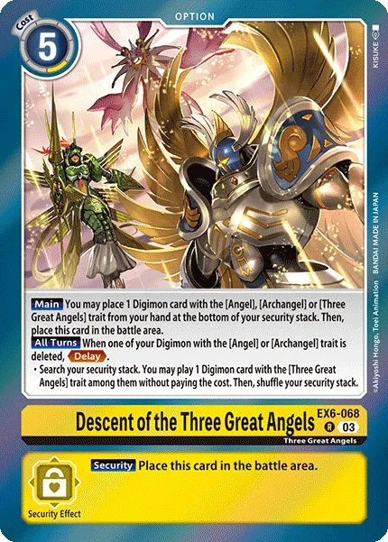 Descent of the Three Great Angels &mdash; Digimon Card Game card