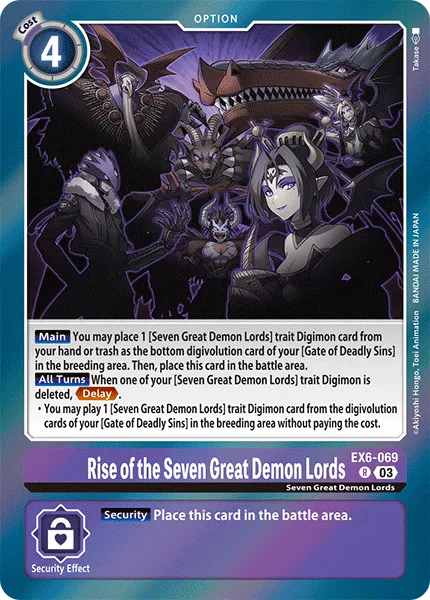 Rise of the Seven Great Demon Lords &mdash; Digimon Card Game card