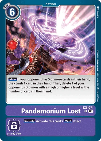 Pandemonium Lost &mdash; Digimon Card Game card