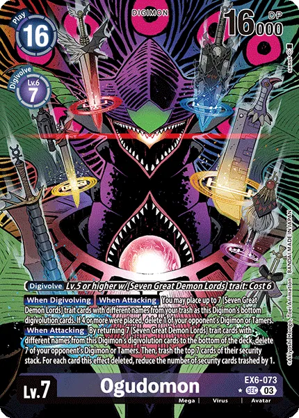 Ogudomon &mdash; Digimon Card Game card