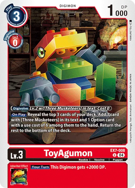 ToyAgumon &mdash; Digimon Card Game card