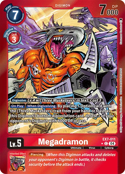 Megadramon &mdash; Digimon Card Game card