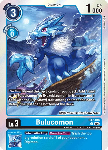 Bulucomon &mdash; Digimon Card Game card