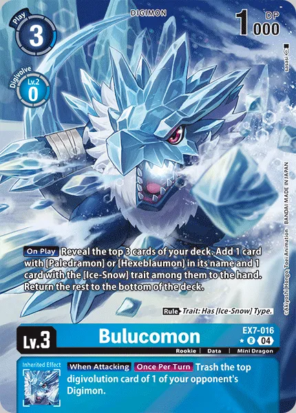 Bulucomon &mdash; Digimon Card Game card