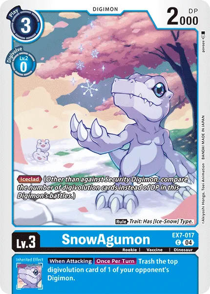 SnowAgumon &mdash; Digimon Card Game card