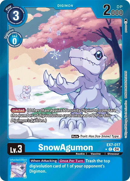 SnowAgumon &mdash; Digimon Card Game card
