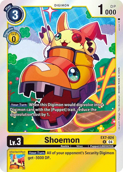 Shoemon &mdash; Digimon Card Game card
