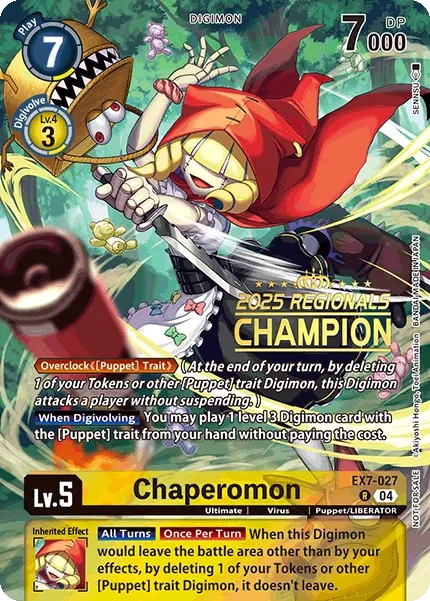 Chaperomon &mdash; Digimon Card Game card
