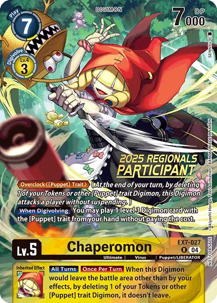 Chaperomon &mdash; Digimon Card Game card