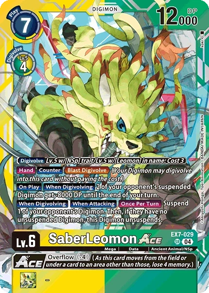 SaberLeomon ACE &mdash; Digimon Card Game card