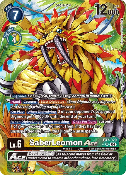 SaberLeomon ACE &mdash; Digimon Card Game card