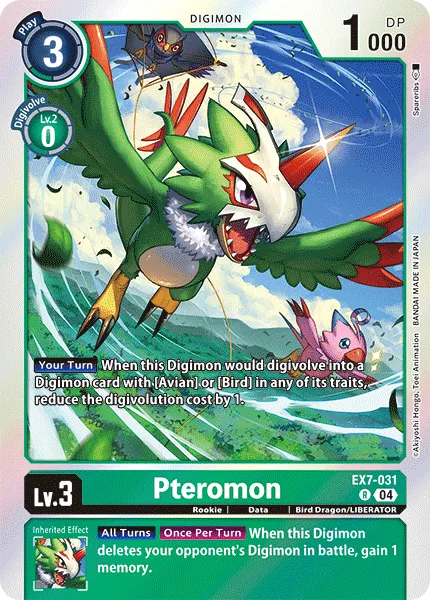 Pteromon &mdash; Digimon Card Game card