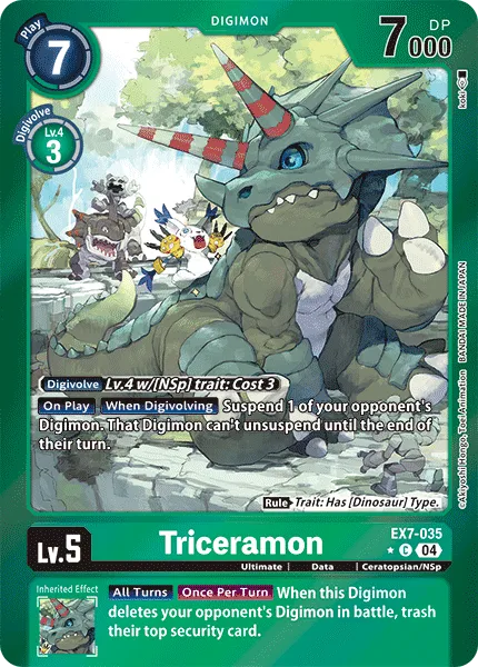 Triceramon &mdash; Digimon Card Game card