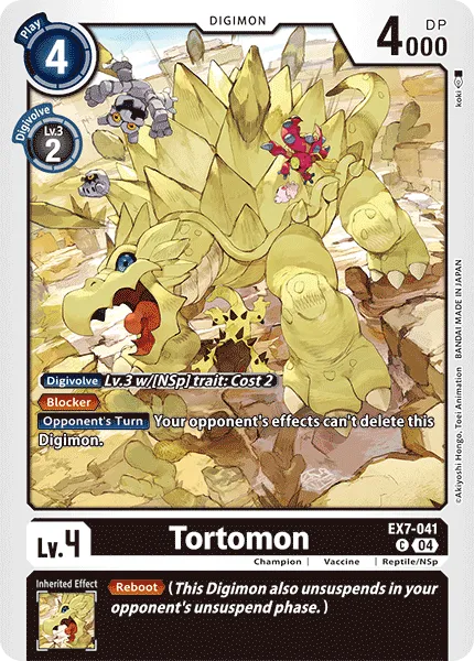 Tortomon &mdash; Digimon Card Game card
