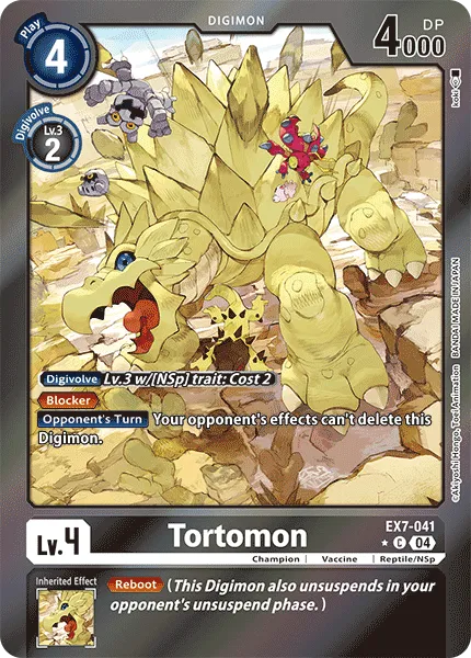 Tortomon &mdash; Digimon Card Game card