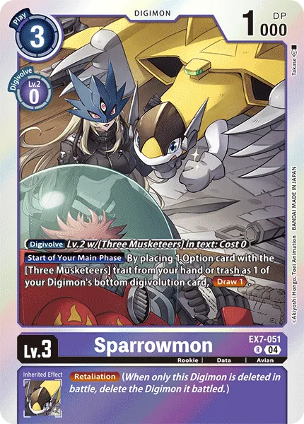 Sparrowmon &mdash; Digimon Card Game card