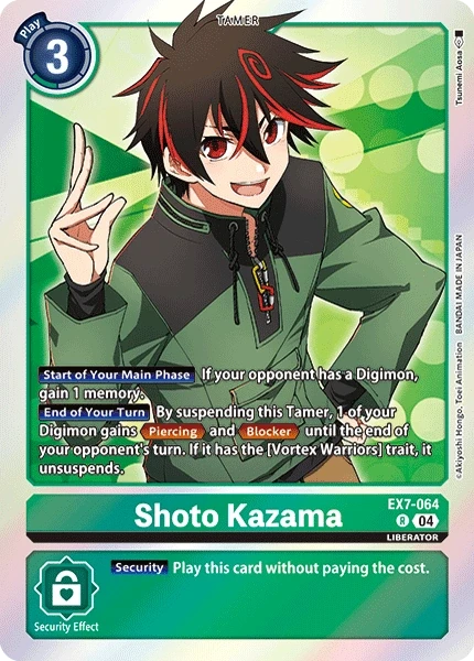 Shoto Kazama &mdash; Digimon Card Game card