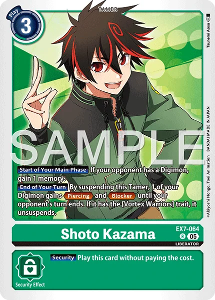 Shoto Kazama &mdash; Digimon Card Game card