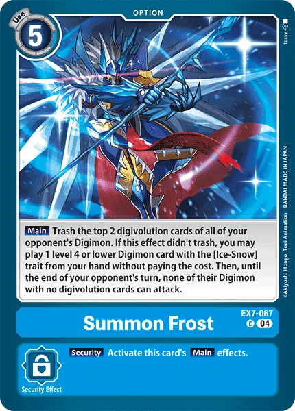 Summon Frost &mdash; Digimon Card Game card