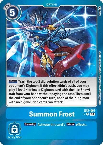Summon Frost &mdash; Digimon Card Game card